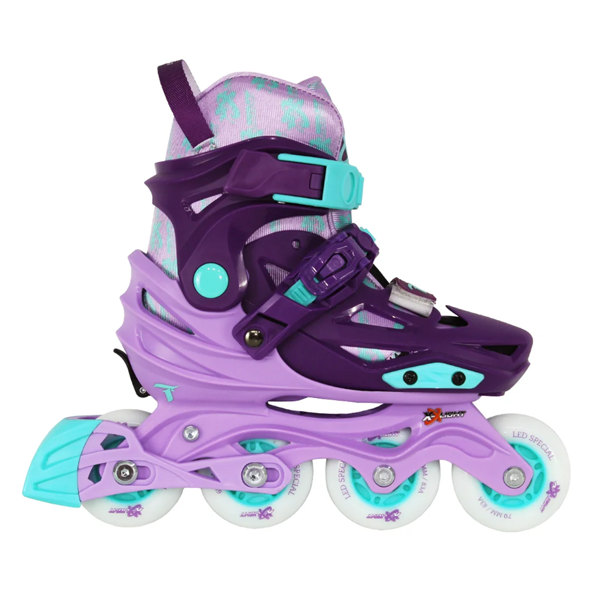 PATINS TRAXART XLIGHT PURPLE COM RODAS DE LED