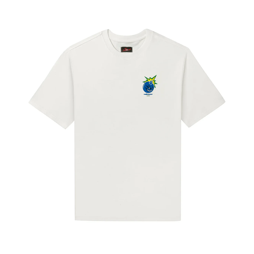 CAMISETA HIGH ADAM BOMB FLAMES WHITE