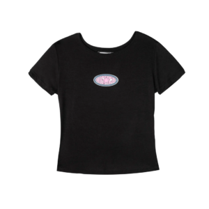 BABY TEE HIGH OVAL BLACK