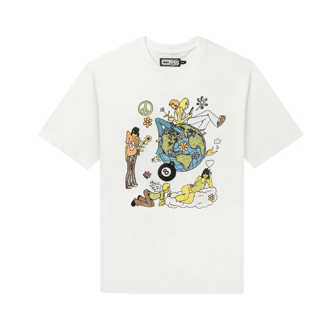 CAMISETA HIGH FLOWER WORLD WHITE